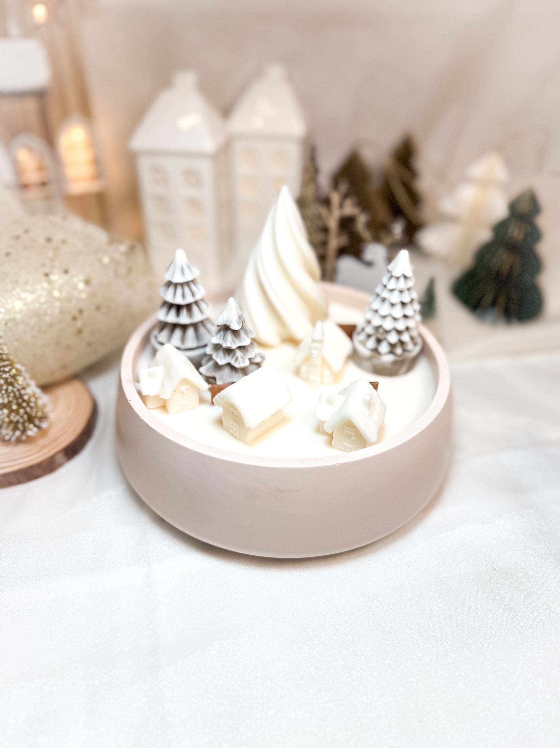 Composição Natal Village em Resina Ecológica | Vela Aromática (cópia)