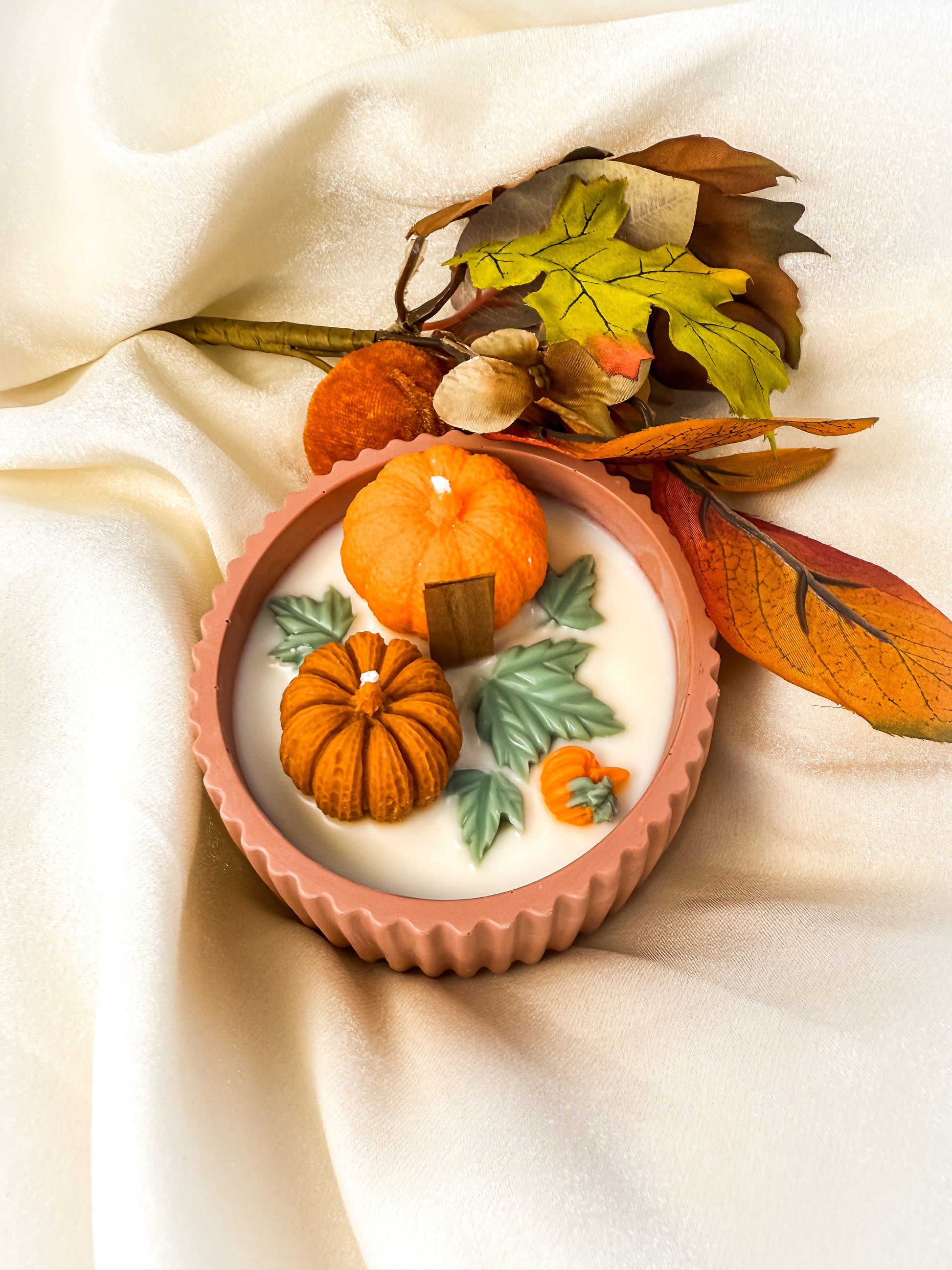 Composição Outono em Resina Ecológica | Vela Aromática