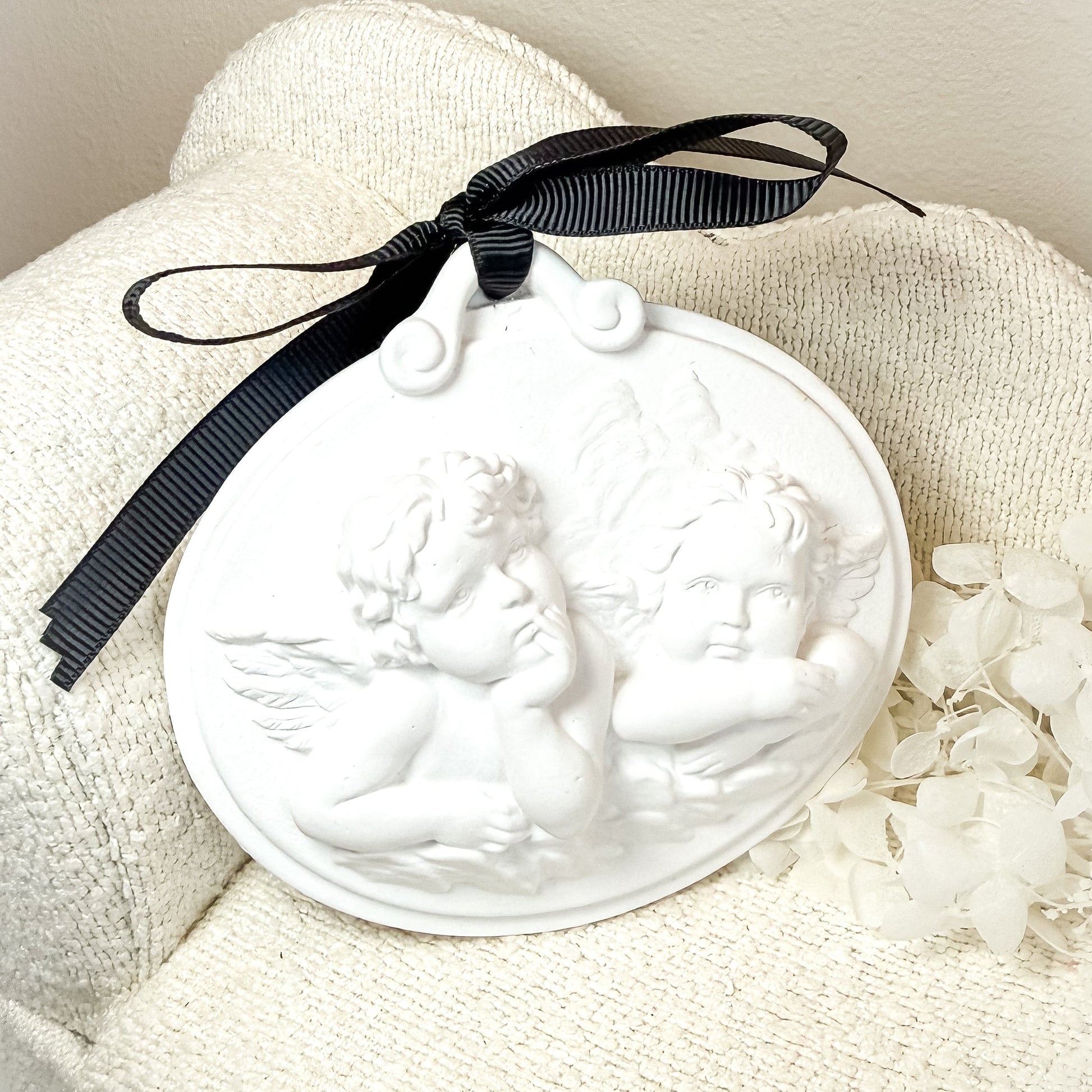 Anjos em moldura | Cerâmica Perfumada