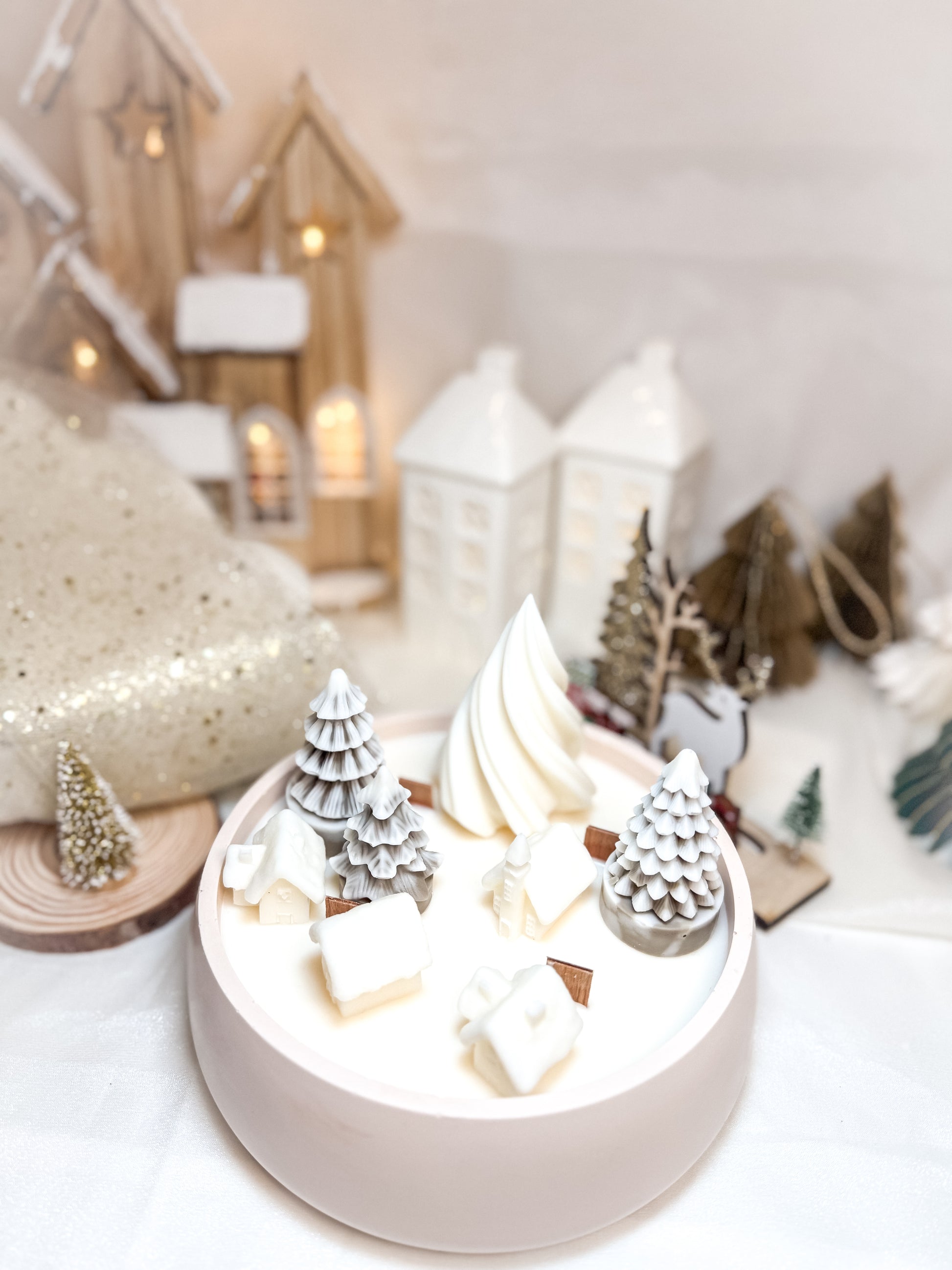 Composição Natal Village em Resina Ecológica | Vela Aromática (cópia)