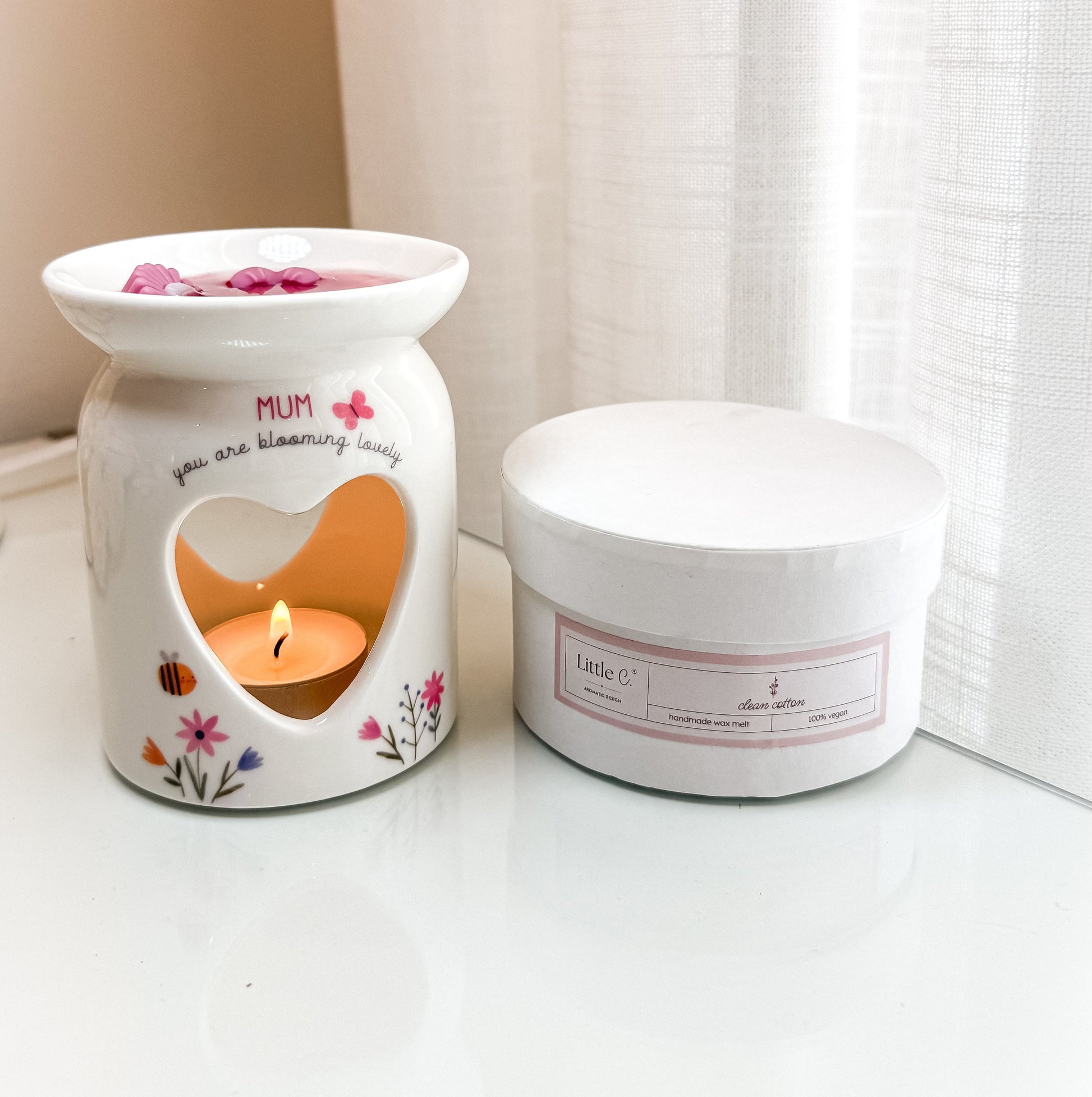 Conjunto Dia da Mãe | Queimador + Wax Melt Clean Cotton