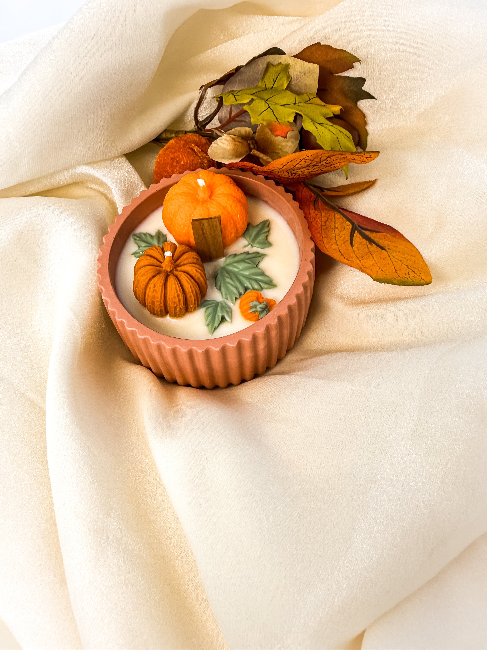 Composição Outono em Resina Ecológica | Vela Aromática