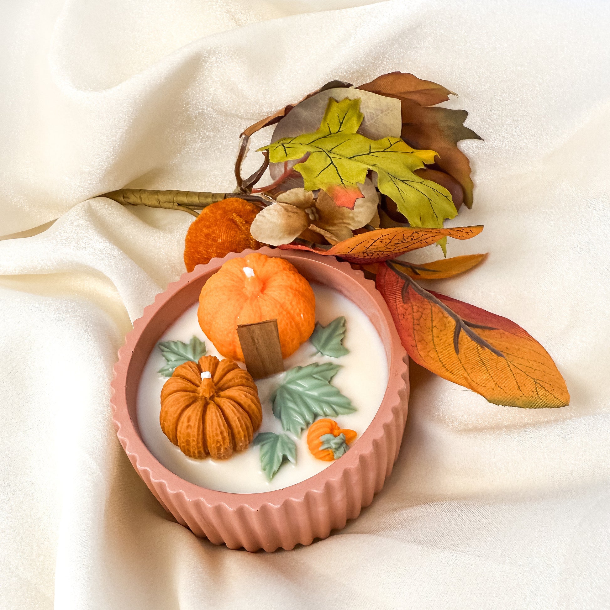 Composição Outono em Resina Ecológica | Vela Aromática