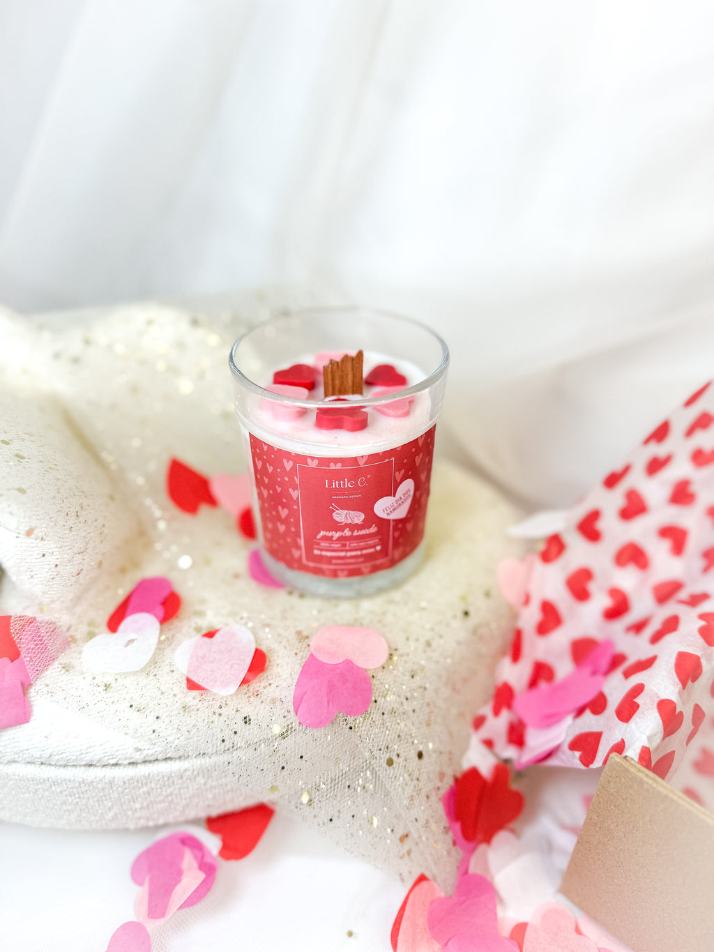 Vela Aromática Corações "Dia dos Namorados 2026"