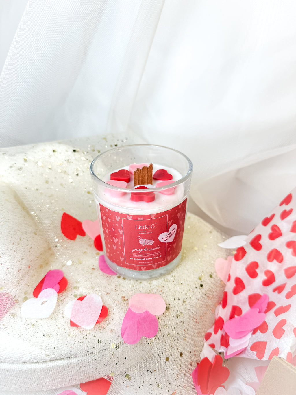 Vela Aromática Corações "Dia dos Namorados 2026"