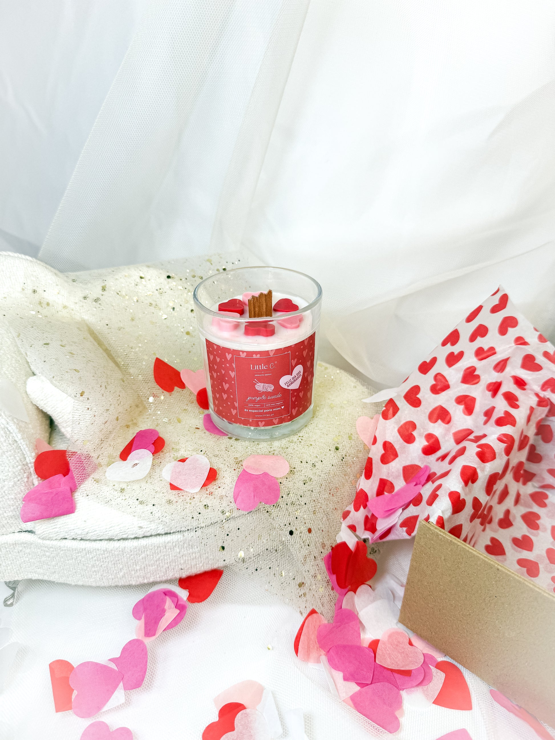 Vela Aromática Corações "Dia dos Namorados 2026"