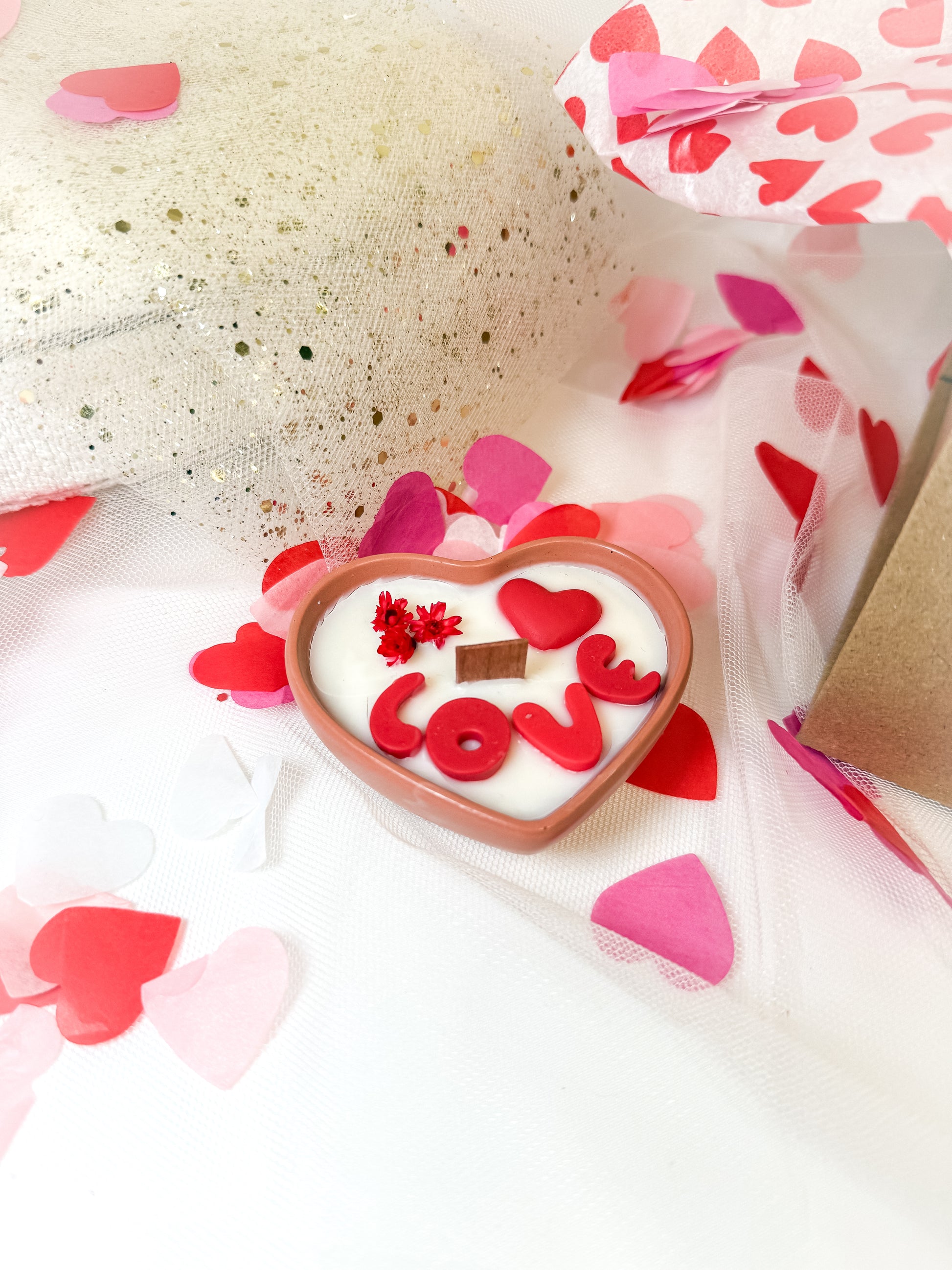 Vela aromática coração "Amor"