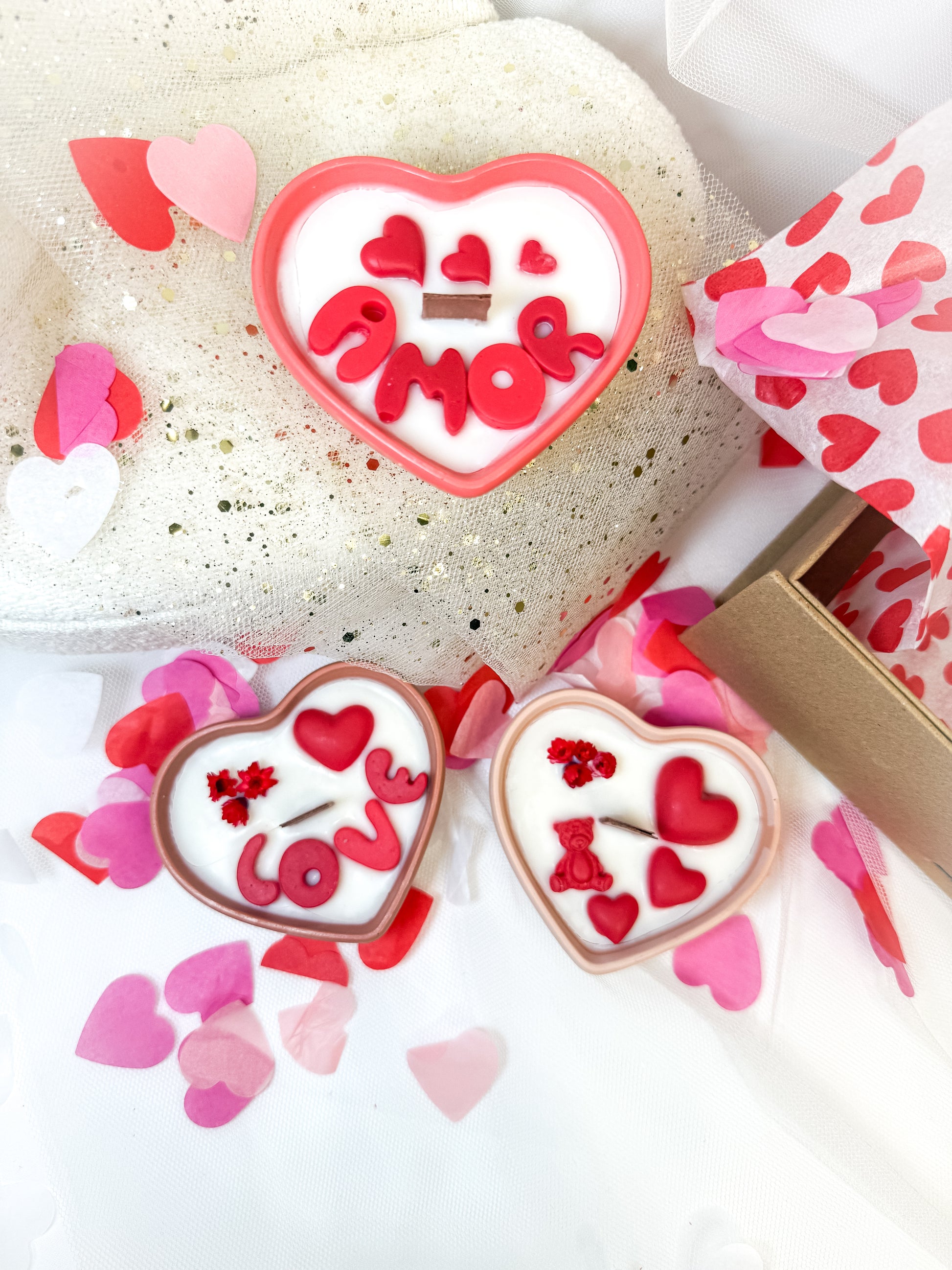 Vela aromática coração "Amor"