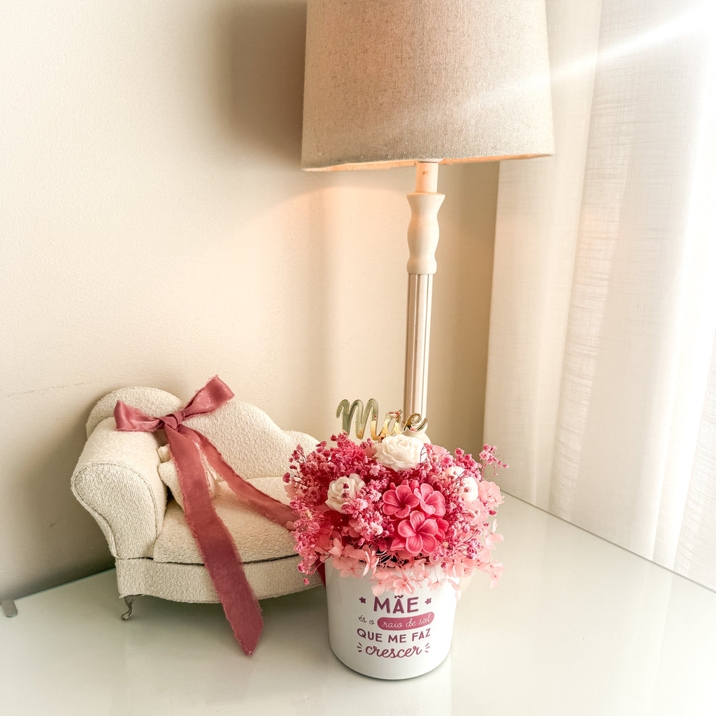 Bouquet Aromático "Mãe" em vaso de cerâmica