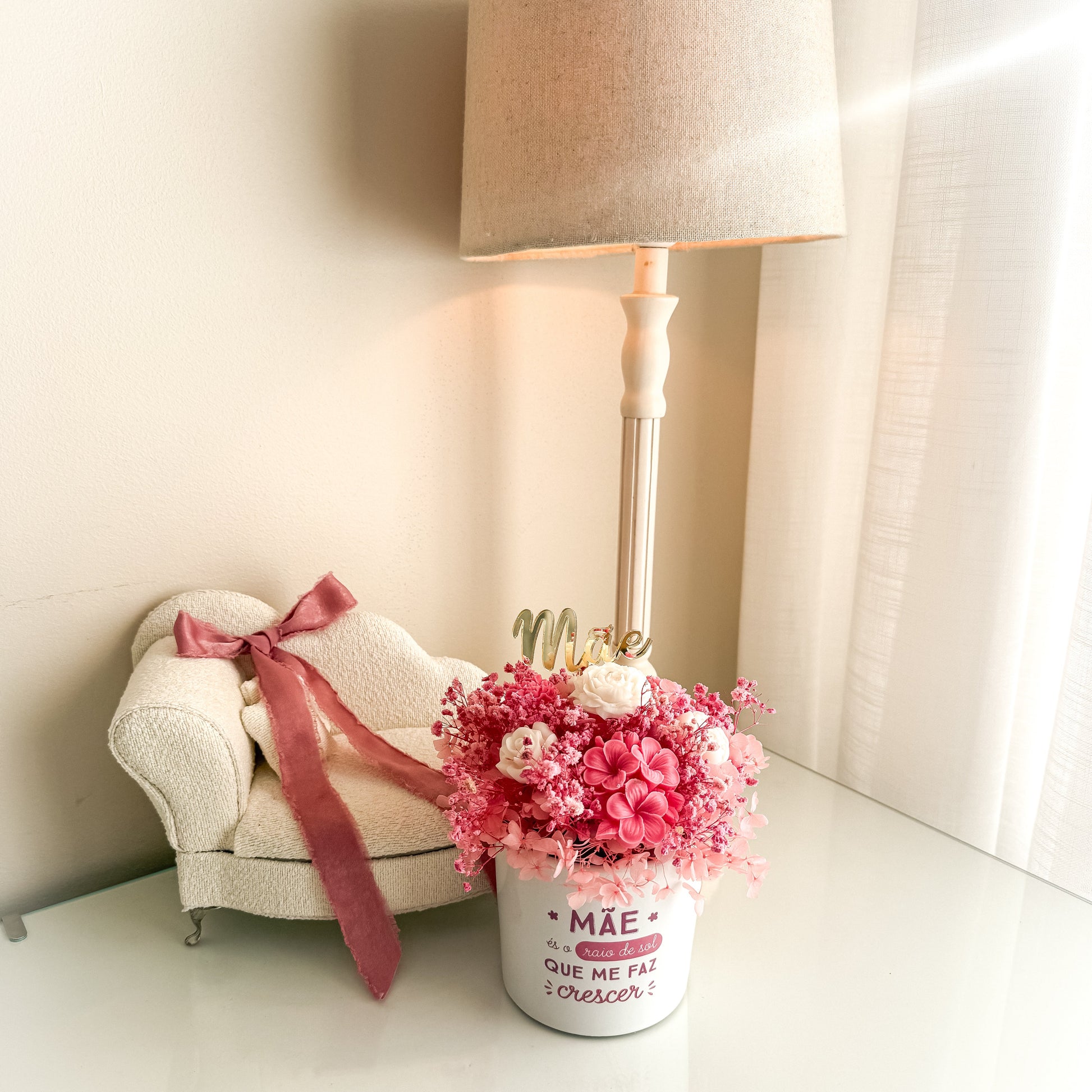 Bouquet Aromático "Mãe" em vaso de cerâmica