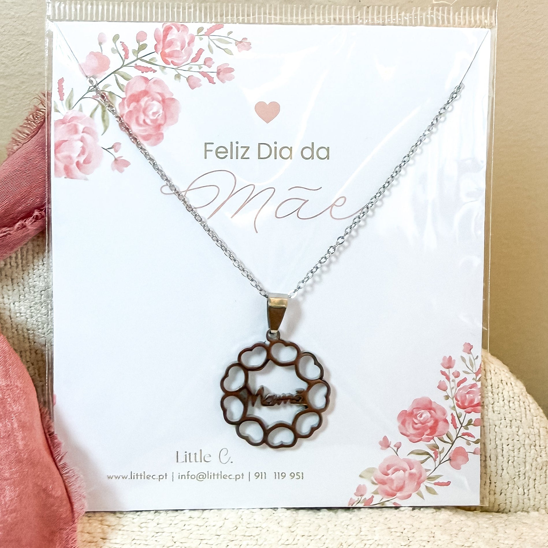 Colar Mamã Prateado | Dia da Mãe (Aço Inoxidável)