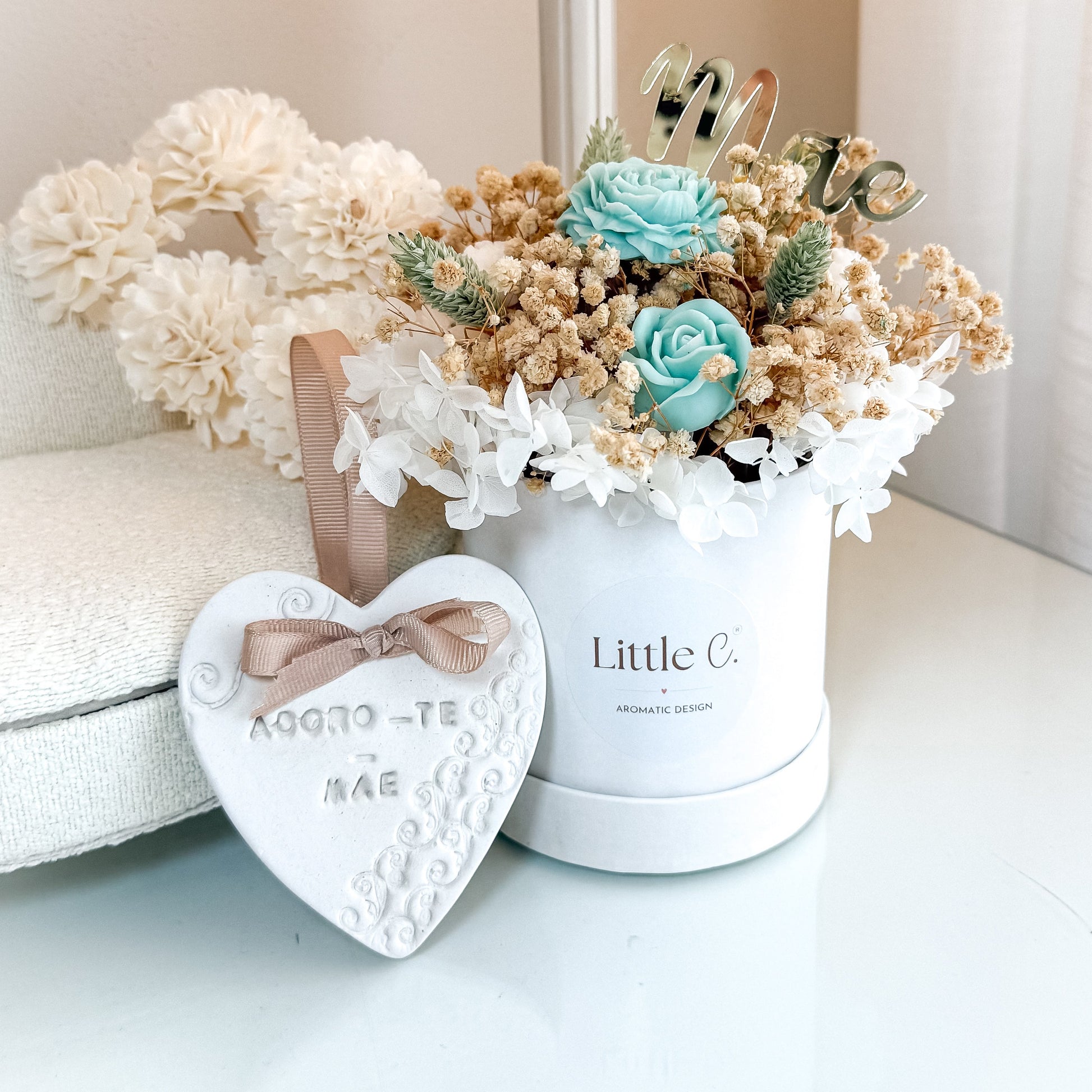 Conjunto Dia da Mãe | Bouquet Aromático + Cerâmica Perfumada