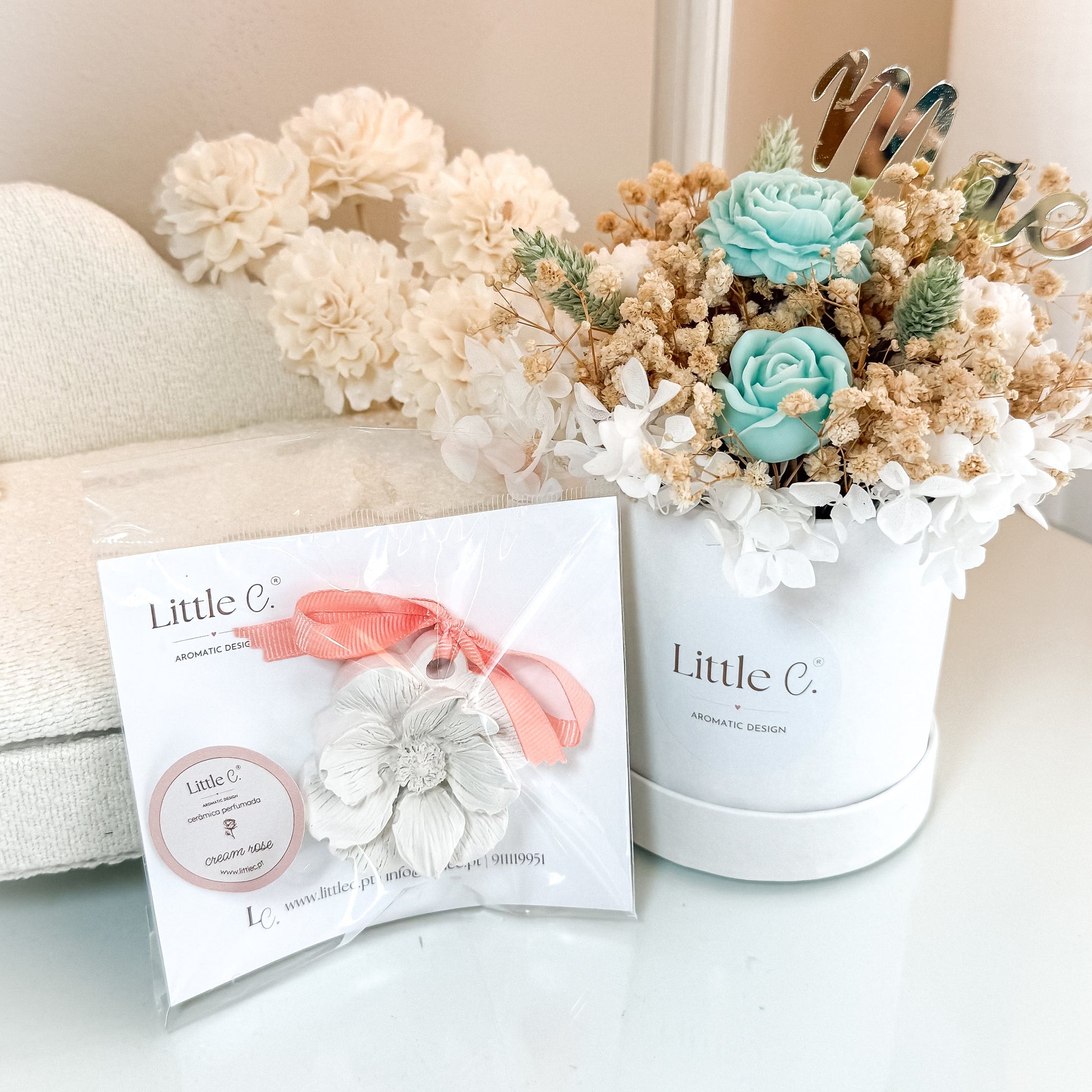 Conjunto Dia da Mãe | Bouquet Aromático + Cerâmica Perfumada