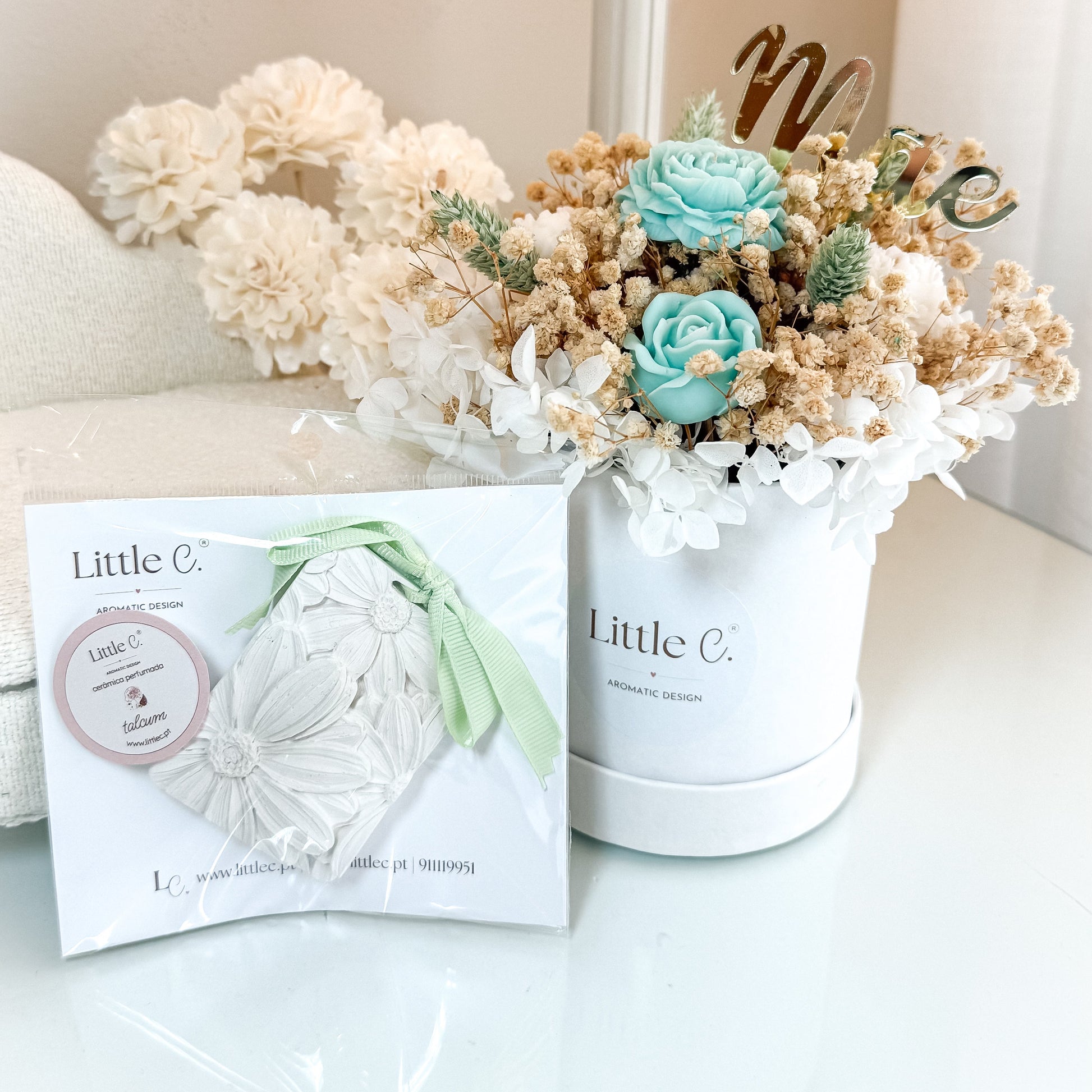 Conjunto Dia da Mãe | Bouquet Aromático + Cerâmica Perfumada