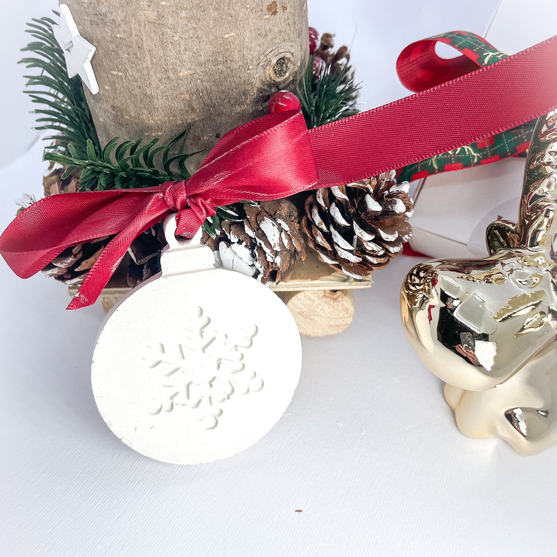 Bola de Natal Floco | Cerâmica Perfumada