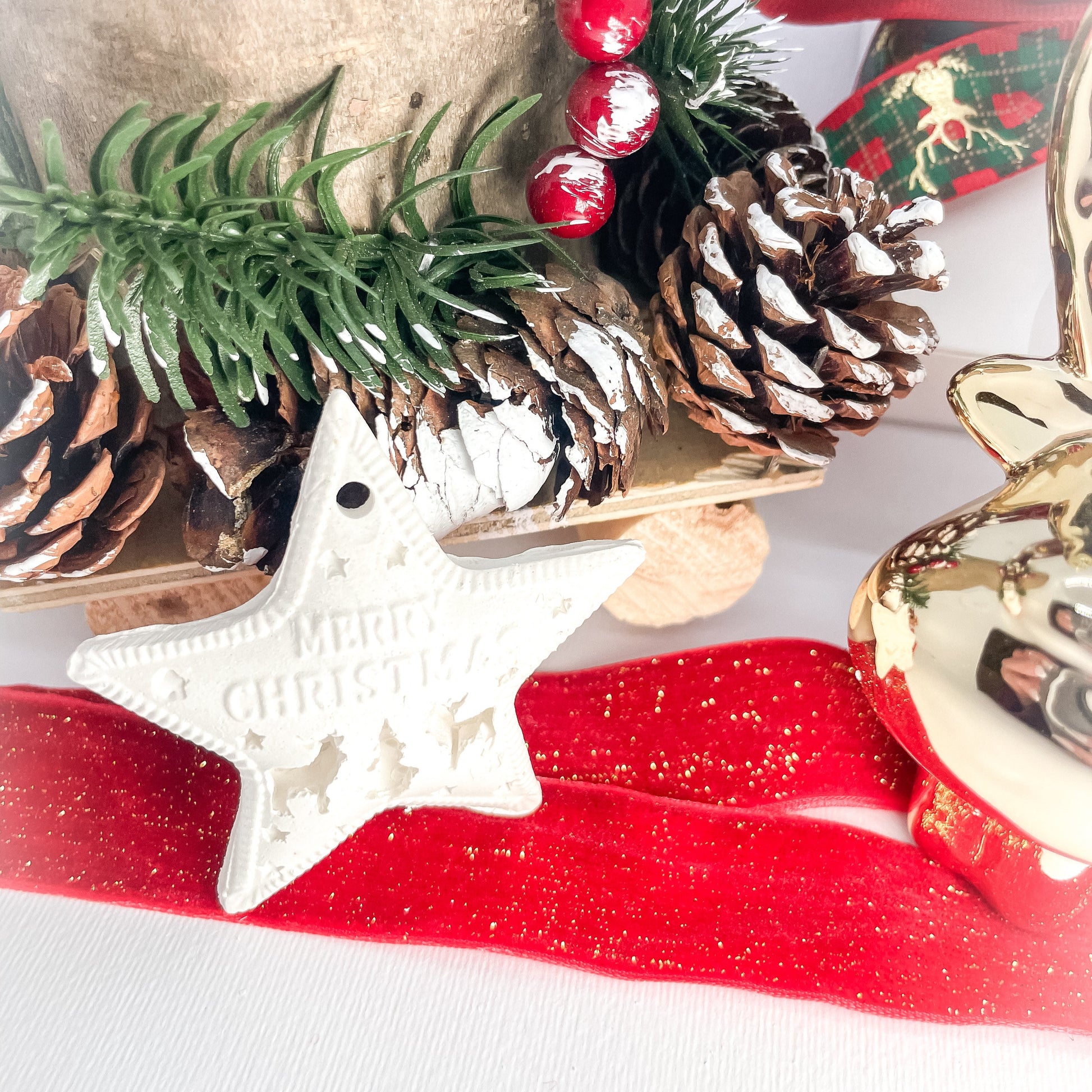 Estrela de Natal Merry Christmas Mini | Cerâmica Perfumada