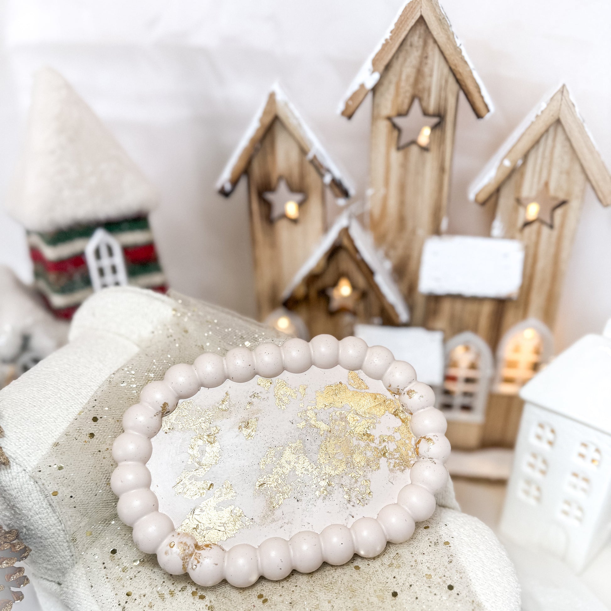 Prato Oval Coleção Natal 2025 | Resina Ecológica