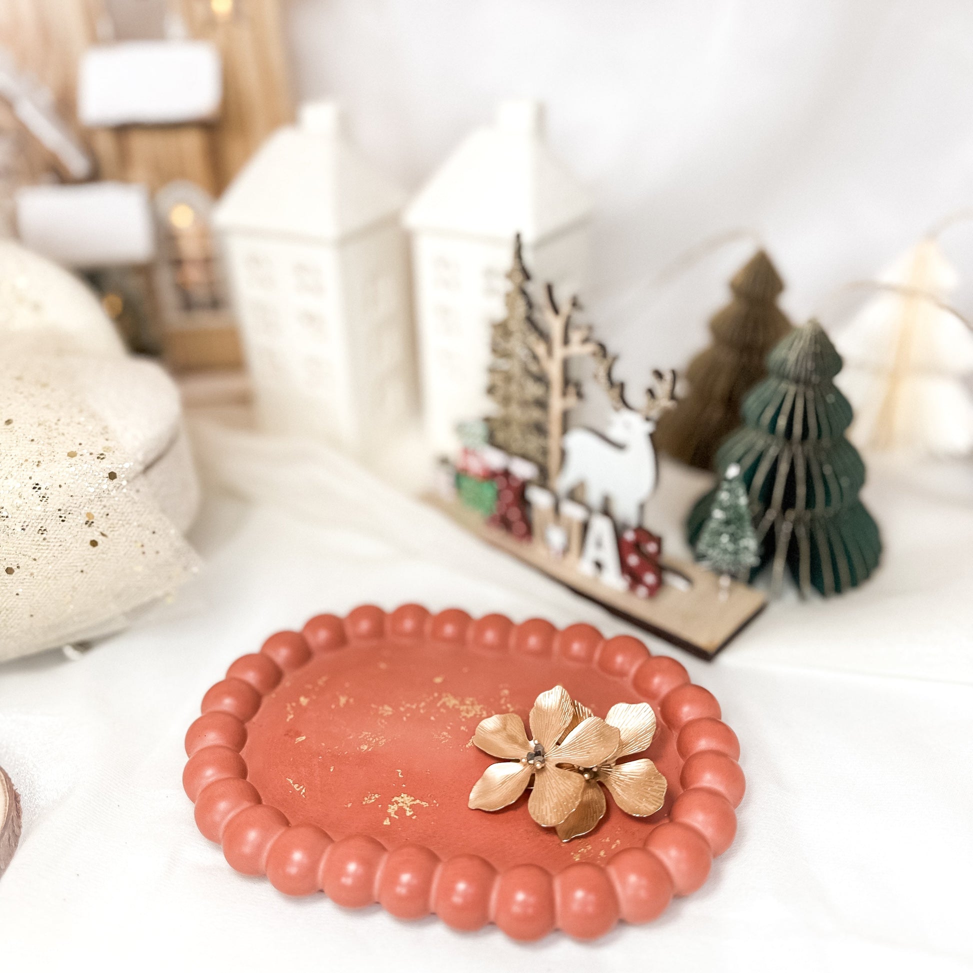 Prato Oval Coleção Natal 2025 | Resina Ecológica