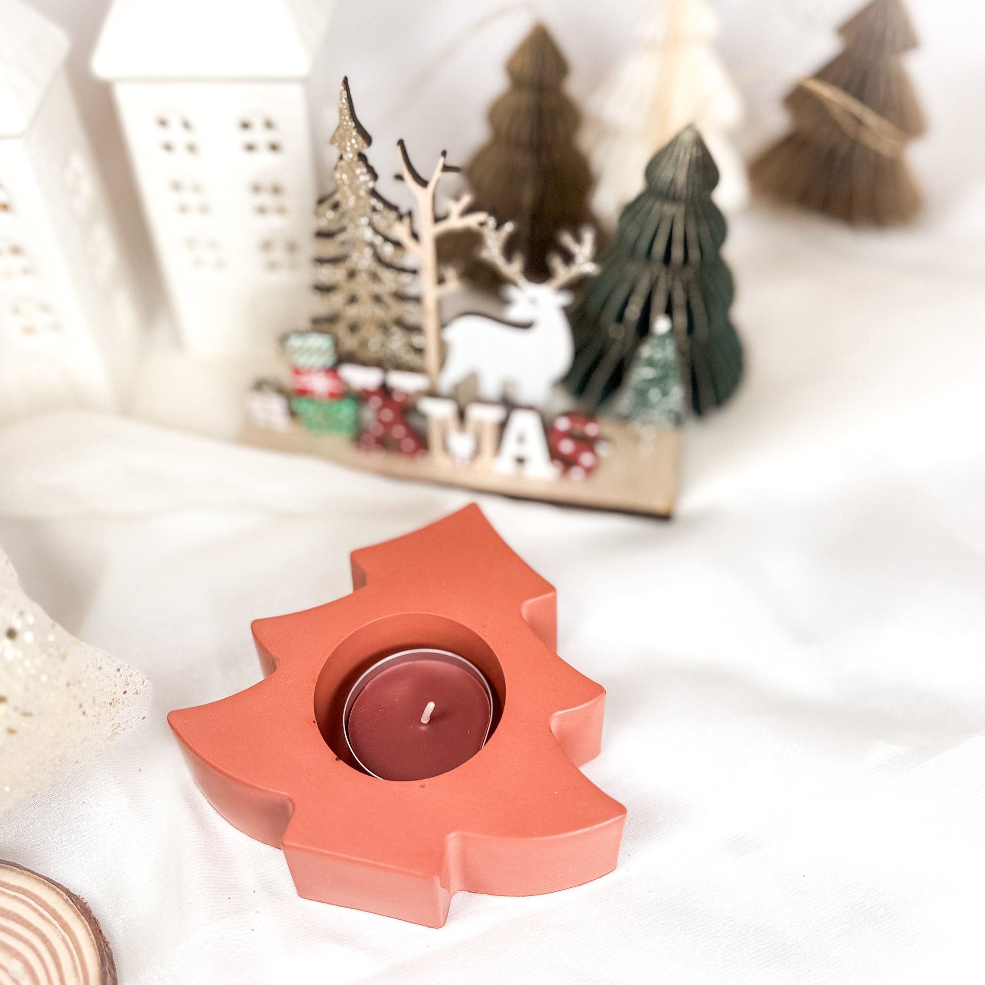 Suporte de Vela Árvore de Natal