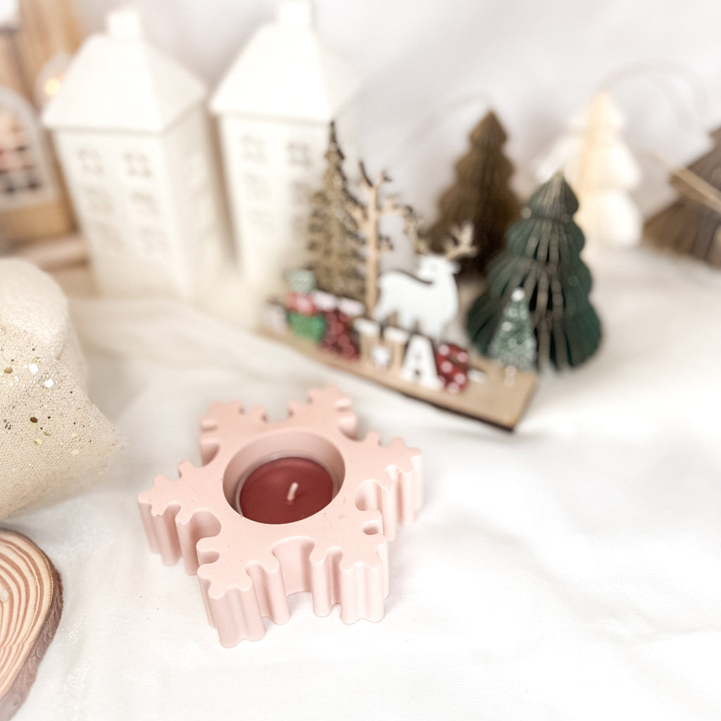 Suporte de Vela Floco de Neve