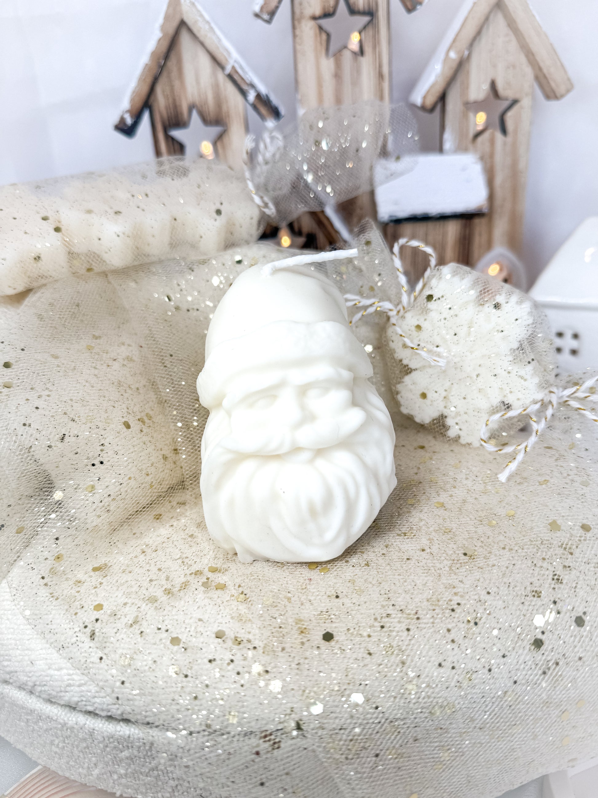 Cabeça de Pai Natal | Vela Aromática Cera de Soja