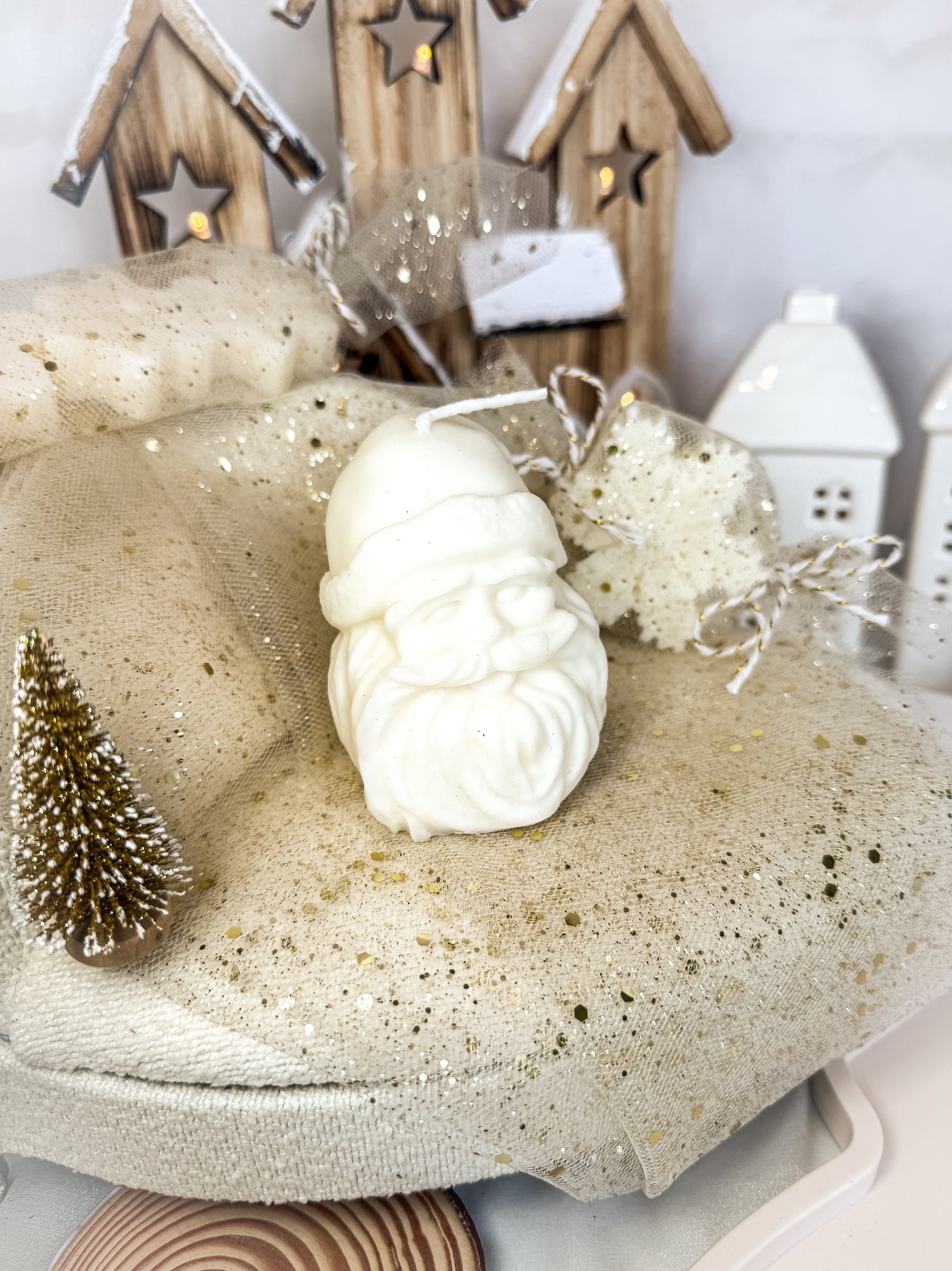 Cabeça de Pai Natal | Vela Aromática Cera de Soja