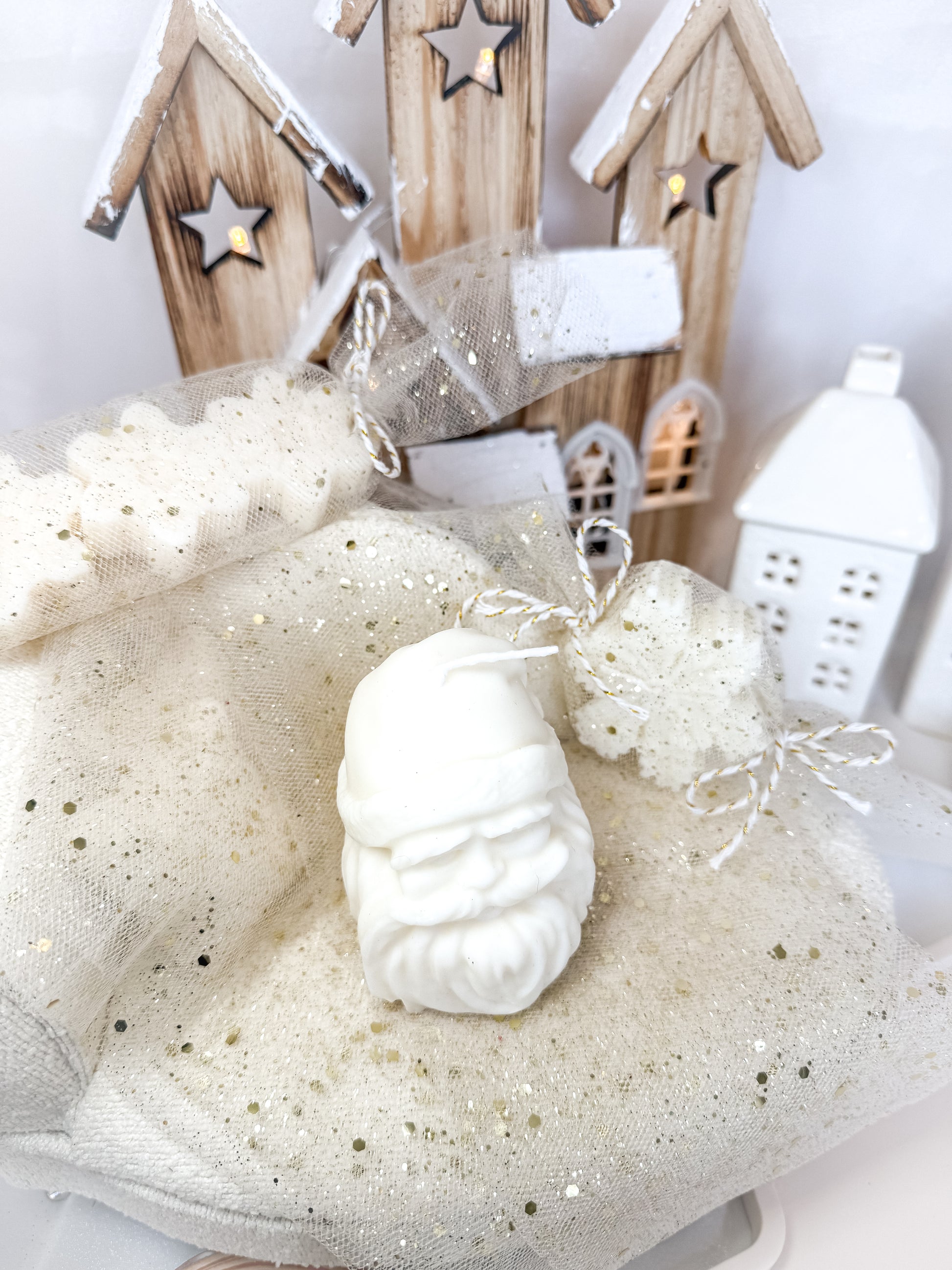 Cabeça de Pai Natal | Vela Aromática Cera de Soja