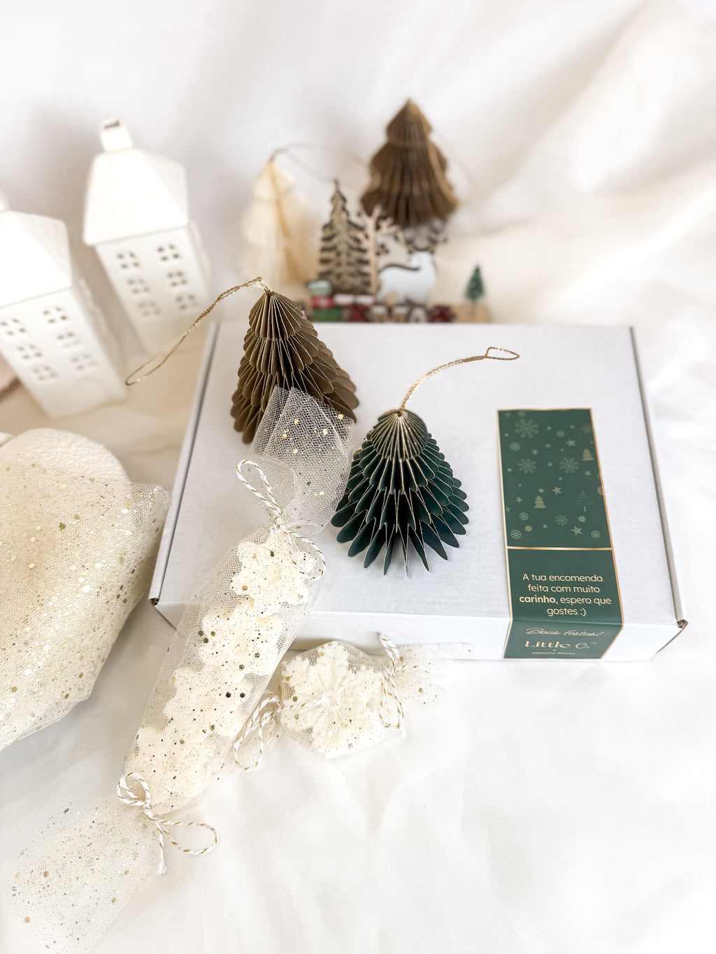 Caixa Presente Branca - Natal 2025