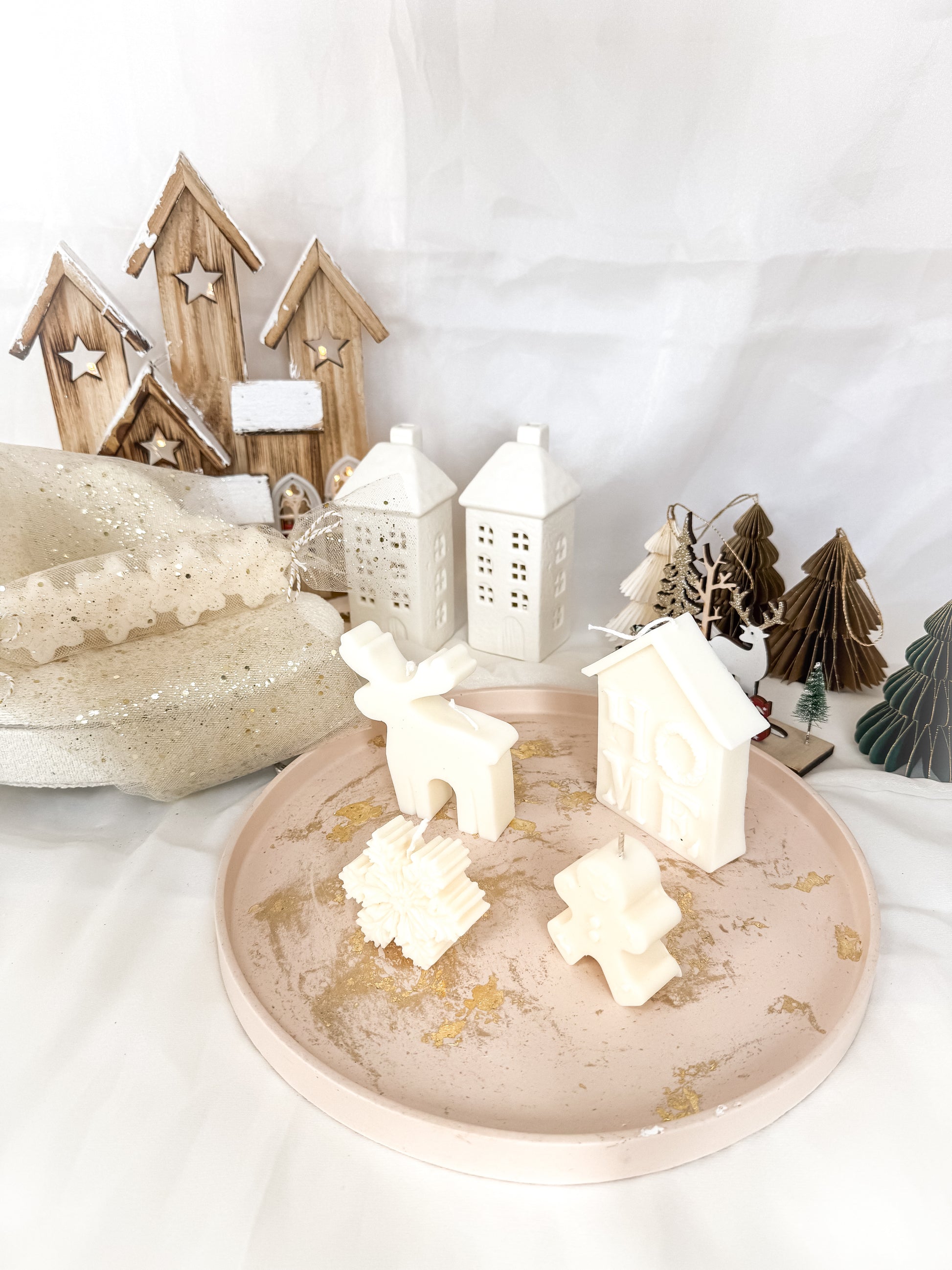 Box 3 Natal 2025  | Prato e 4 elementos cera de soja