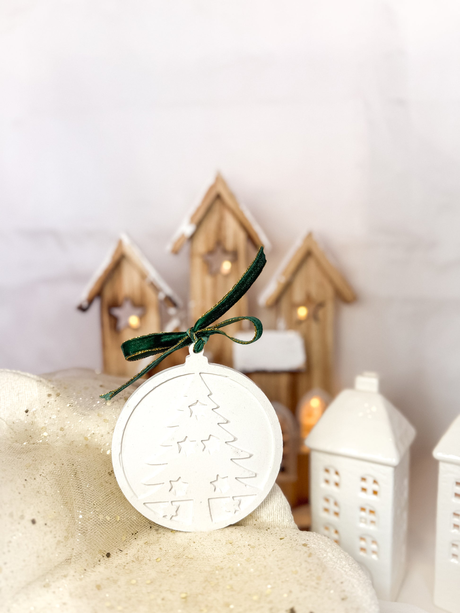 Bola Natal Árvore Estrelas | Cerâmica Perfumada